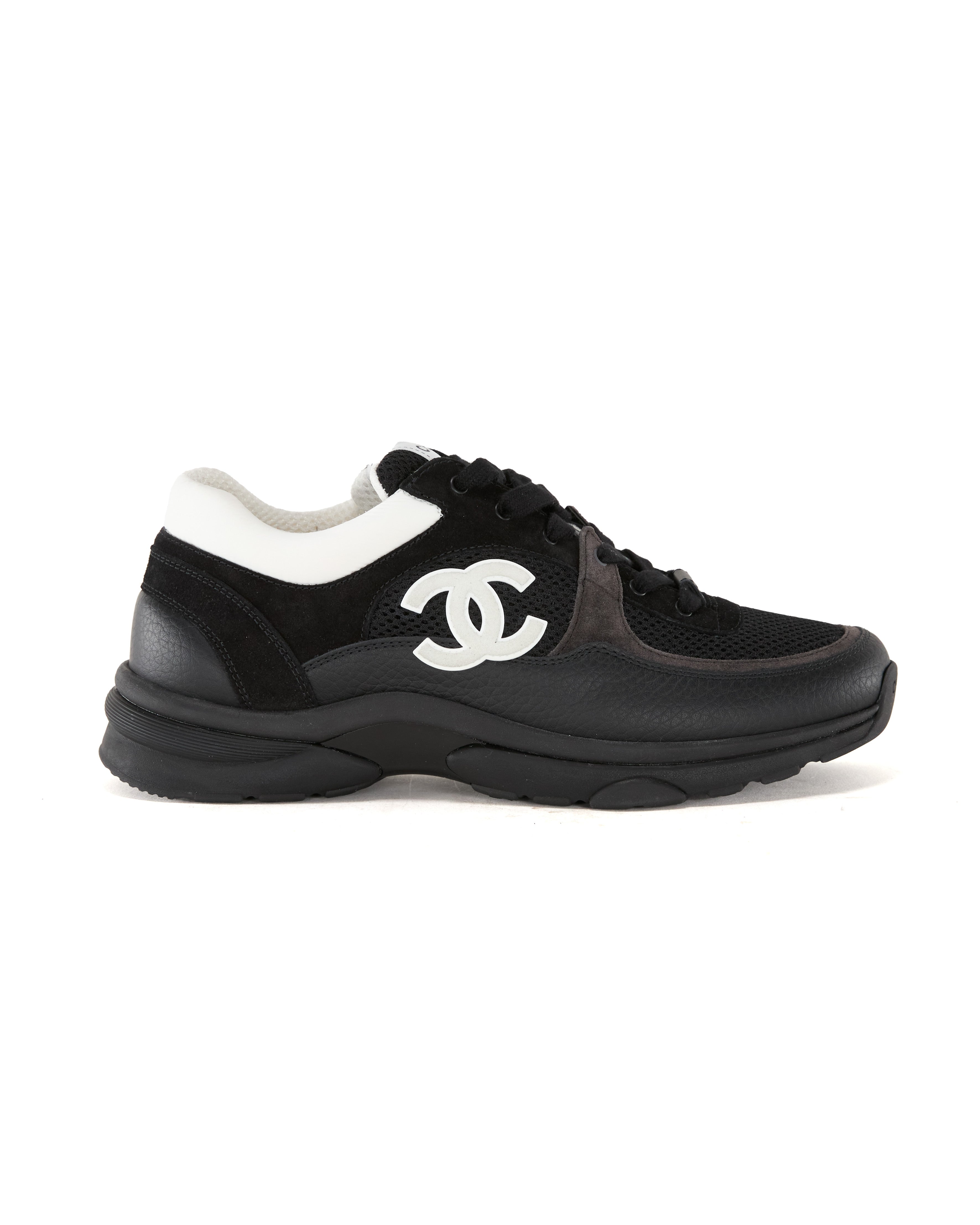 Black Reflective Cc Logo Runner Sneaker Chanel CC Runner – SJ