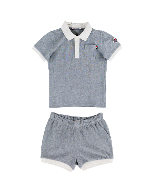 Boys Moncler Polo & Shorts set