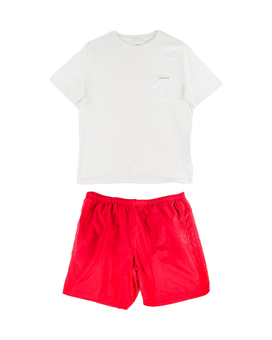 Prada T-Shirt & Swim Shorts Set