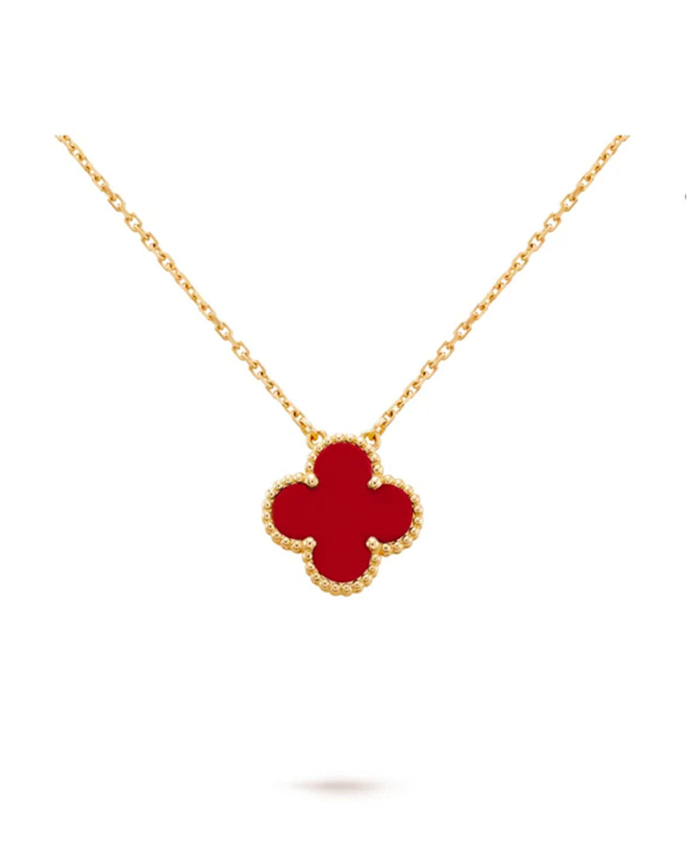 Single Clover Necklace 18k Gold