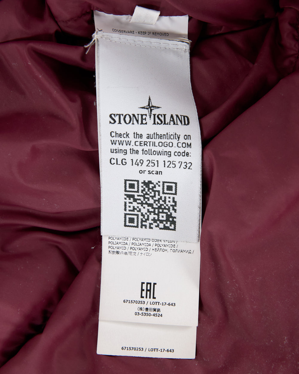 Stone Island Tela Down Jacket