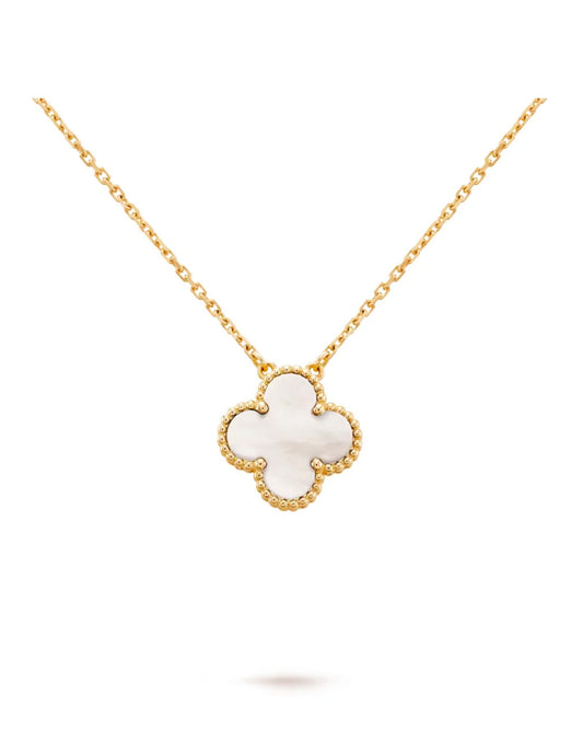 Single Clover Necklace 18k Gold