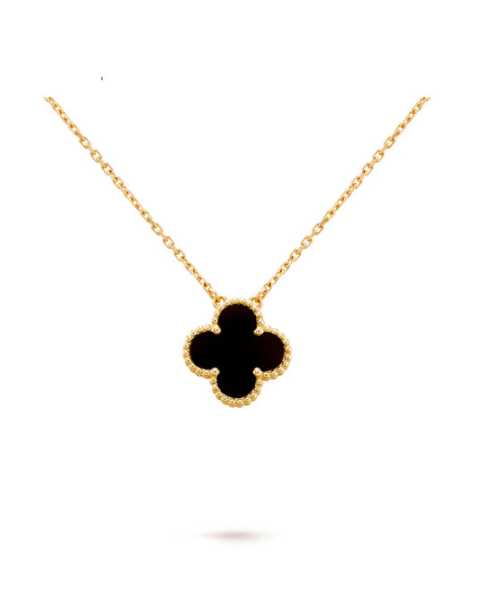 Single Clover Necklace 18k Gold