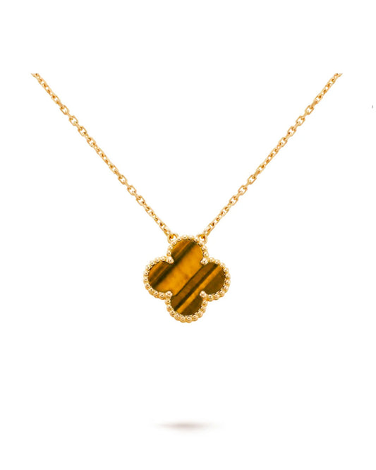 Single Clover Necklace 18k Gold