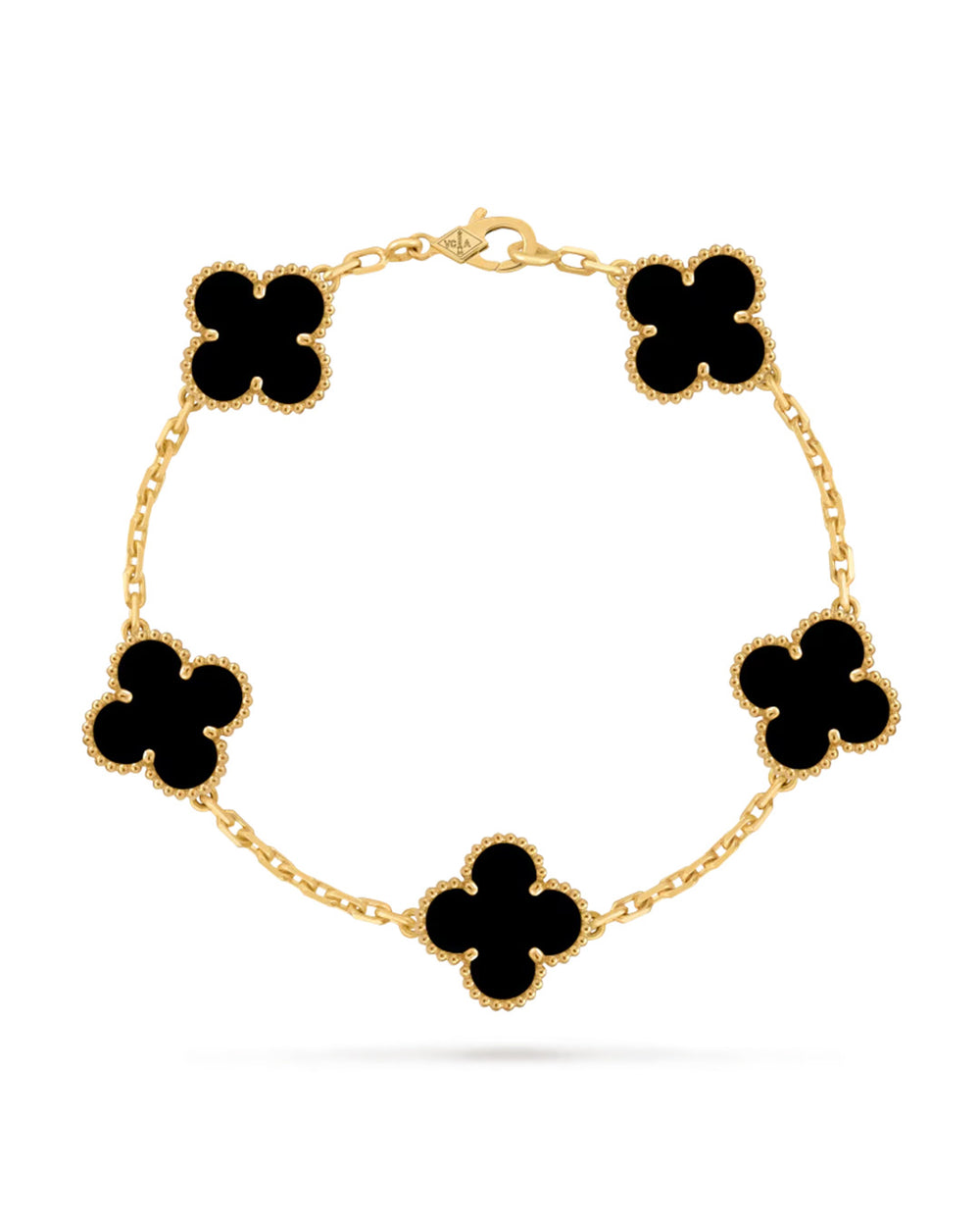 5 Clef Clover Bracelet 18k Gold