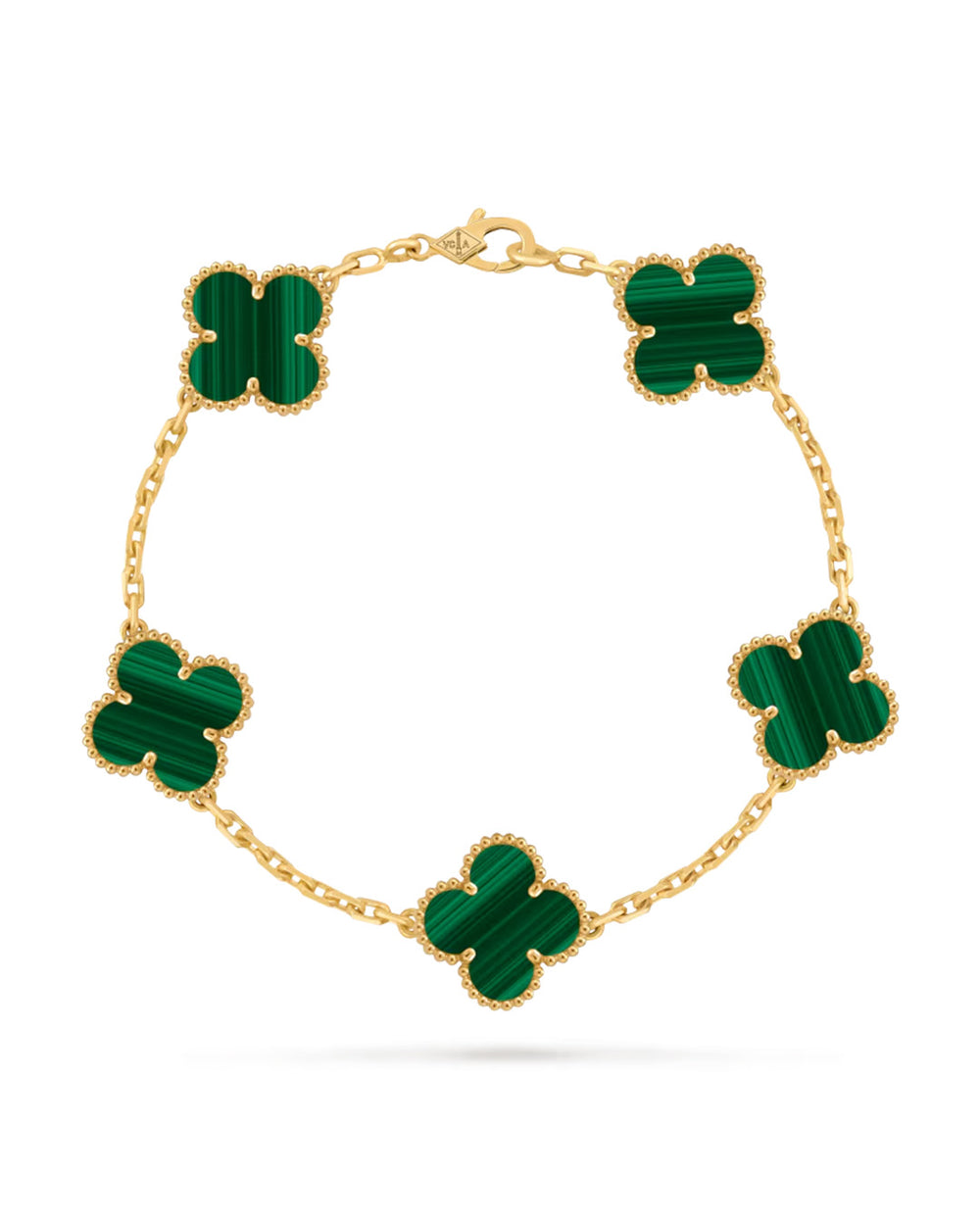 5 Clef Clover Bracelet 18k Gold