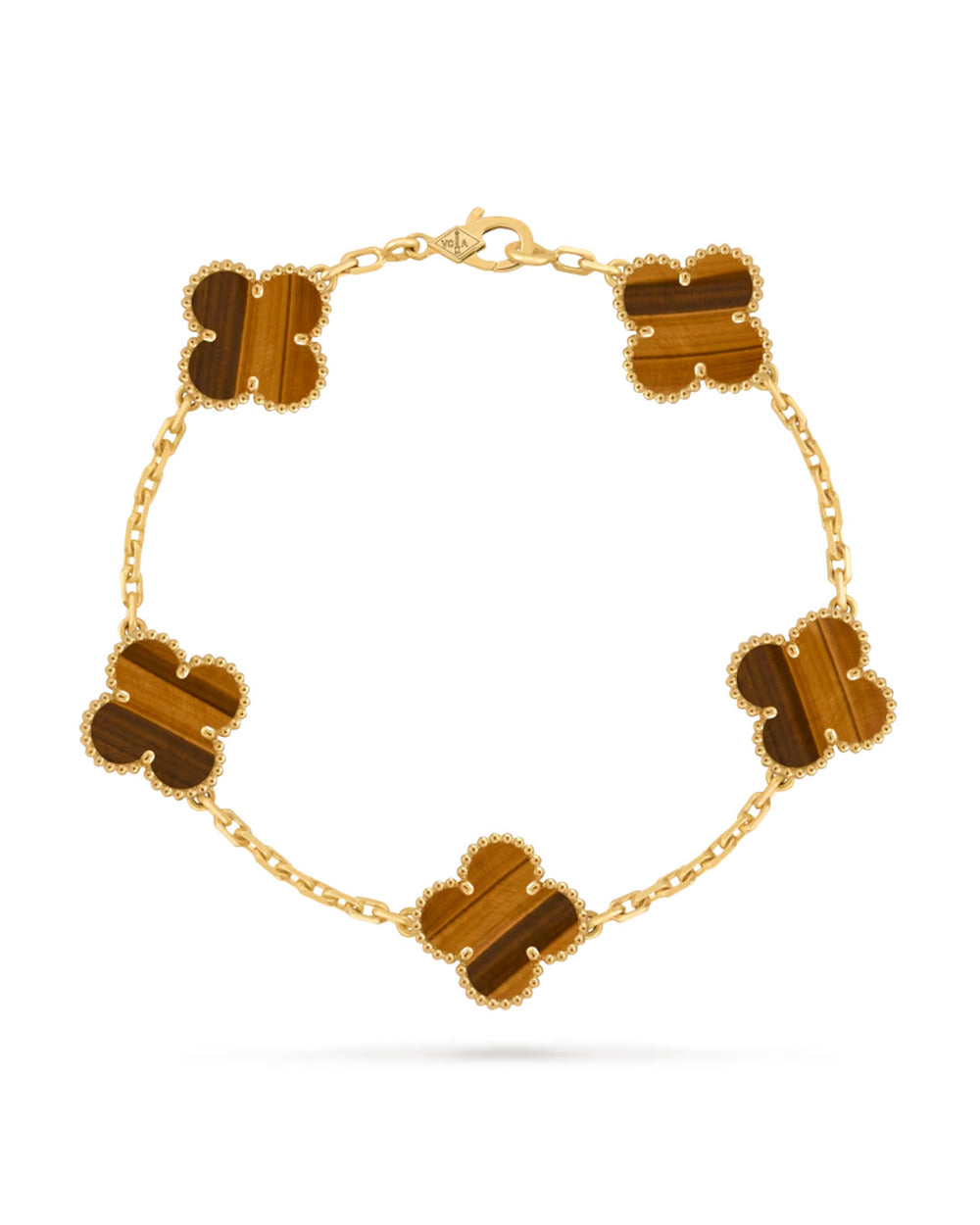 5 Clef Clover Bracelet 18k Gold